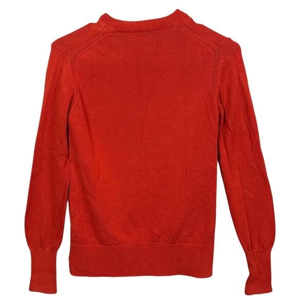 Everlane Women's Soft Cotton Crew Neck Sweater Burnt Orange XS Elevated Basic - Picture 3 of 8